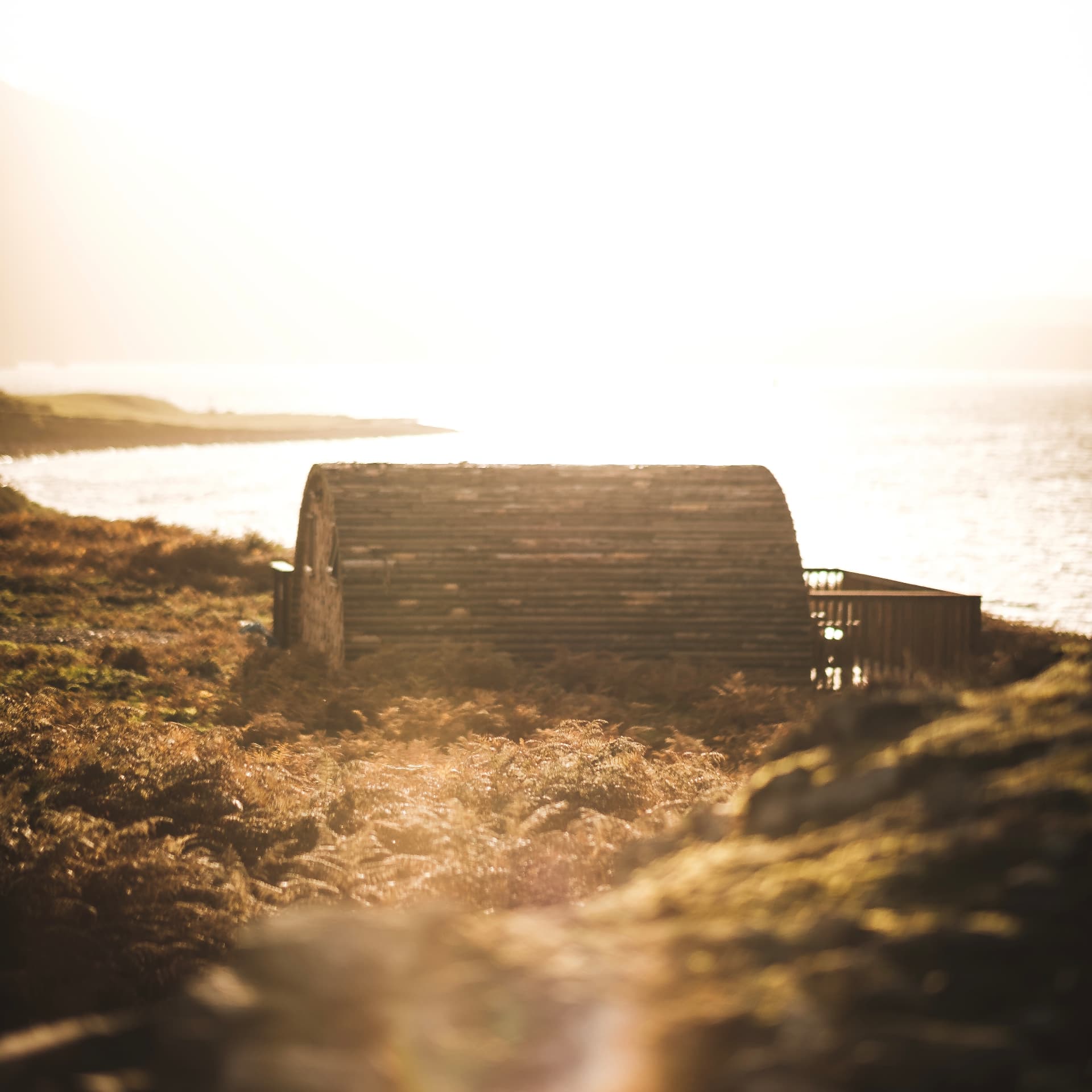 Barnacle cabin at sunset